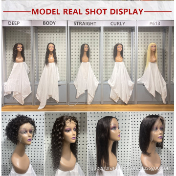 10A Virgin Hair Transparent Lace Front Human Hair Wigs 180% HD Lace Frontal Wig For Black Women 4x4 Lace Closure Wig
